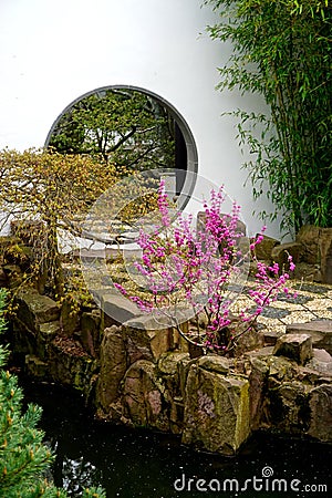 The New York Chinese Scholarâ€™s Garden at the Snug Harbor Cultural Center Stock Photo